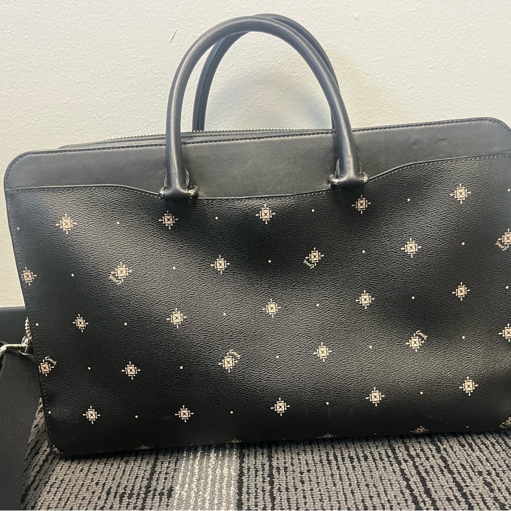 Coach Black Leather Laptop Business Bag